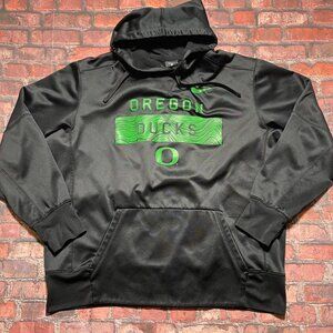Nike Oregon Ducks NCAA Pullover Hooded Sweatshirt Thermafit Performance Size XL